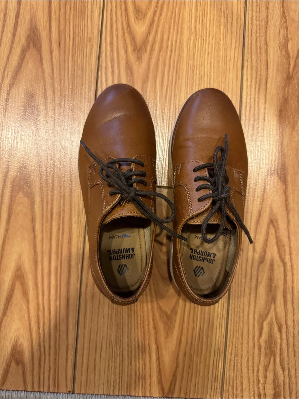 Boys/kids Size 1 Johnston & Murphy Upton Plain Toe Dress Shoes